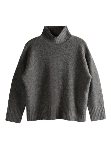  Yangkehan Roll-neck Top - Grey 