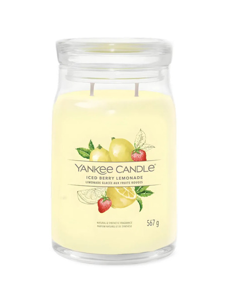  Yankee Candle Large Iced Berry Lemonade Candle - Yellow 