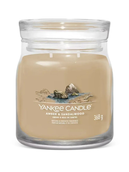  Yankee Candle Medium Amber And Sandalwood Candle - Brown 