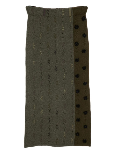  Yanyan Knits Embroidered Skirt - Green 