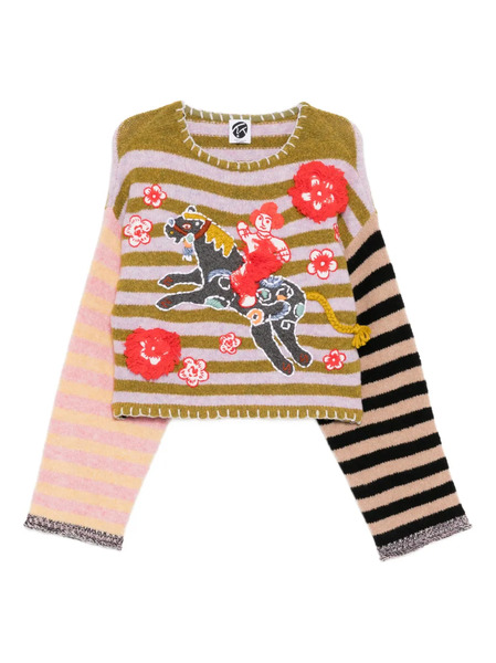  Yanyan Knits Fuzzy-horse Jumper - Purple 