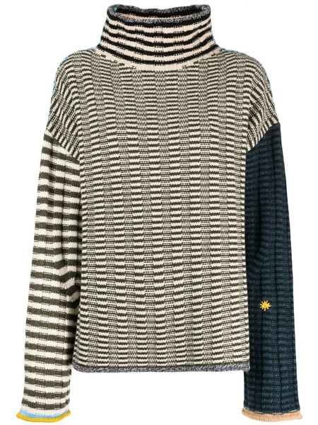  Yanyan Knits Logo-embroidered Roll-neck Jumper - Multicolour 