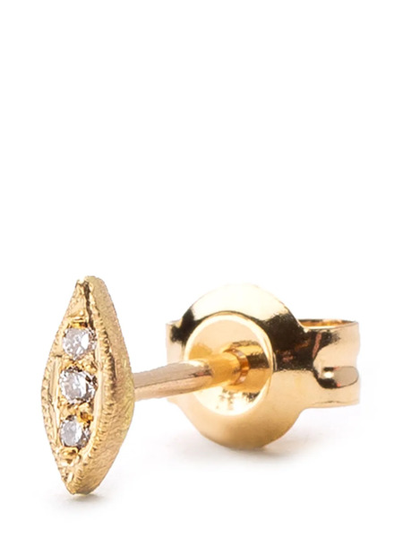  Yasuko Azuma 18kt Yellow Gold Leaf Diamond Stud Earring 
