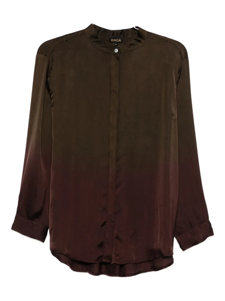  Yavi Button-up Silk Shirt - Brown 