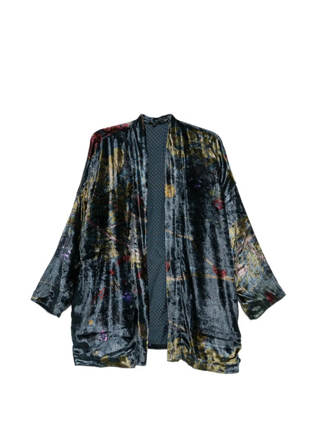  Yavi Floral Velvet Jacket - Blue 