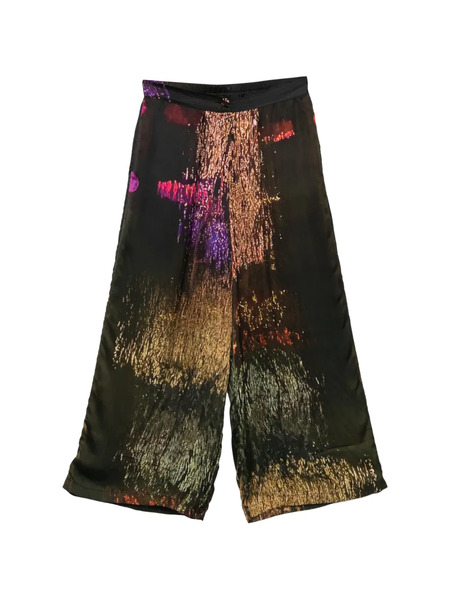  Yavi Printed Palazzo Pants - Black 