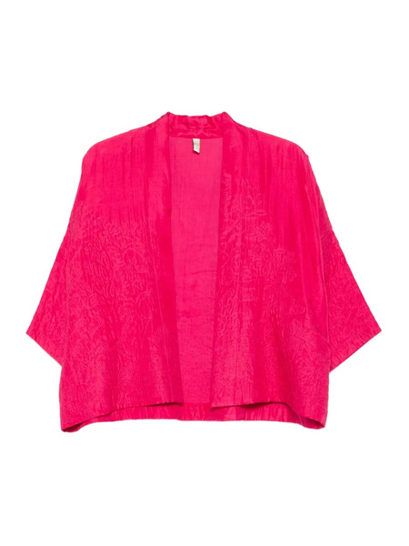  Yavi Textured Open-front Jacket - Pink 