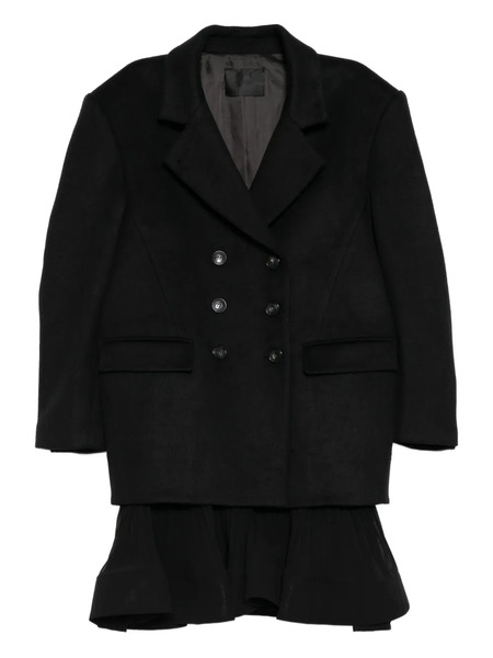  Ych Double-breasted Coat - Black 