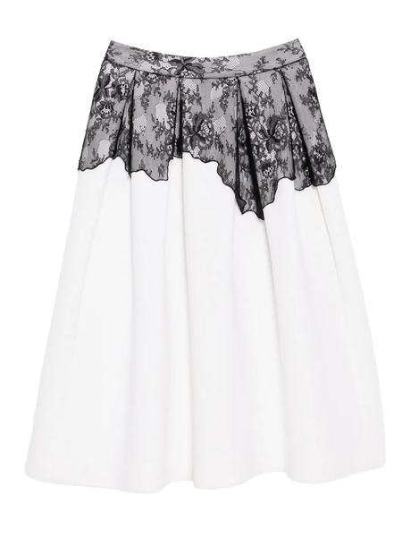  Ych Floral-lace Skirt - Neutrals 