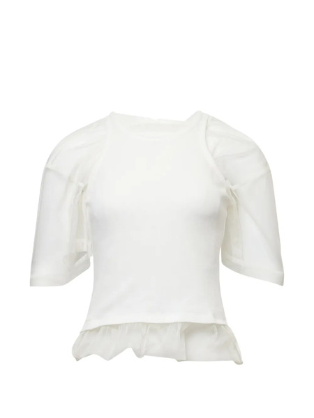  Ych Layered Mesh Top - White 