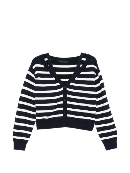  Ych Striped Cardigan - Blue 