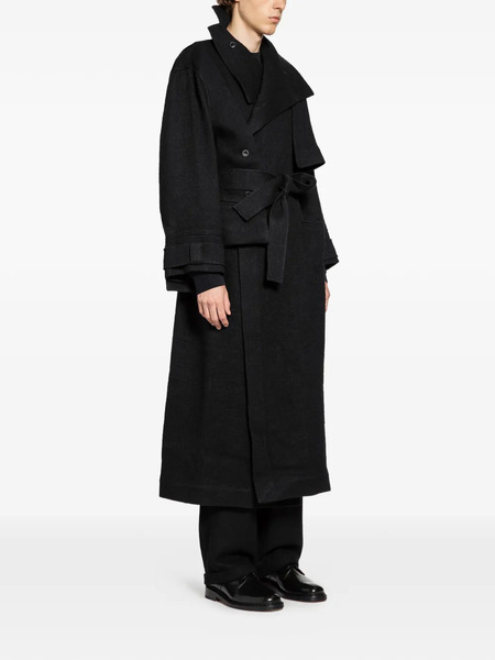  Yehuafan Asymmetric Coat - Black 