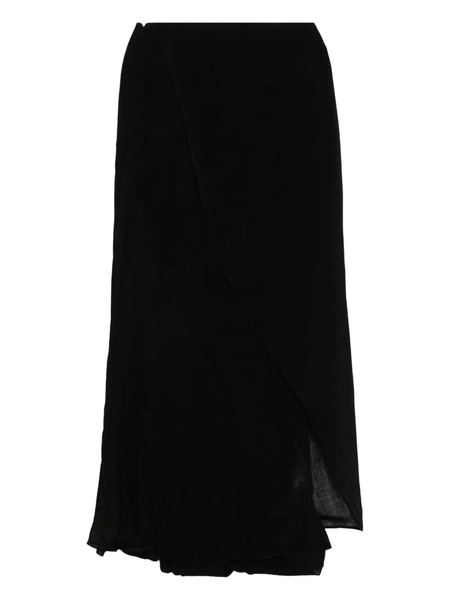  Yehuafan Asymmetric-hem Skirt - Black 