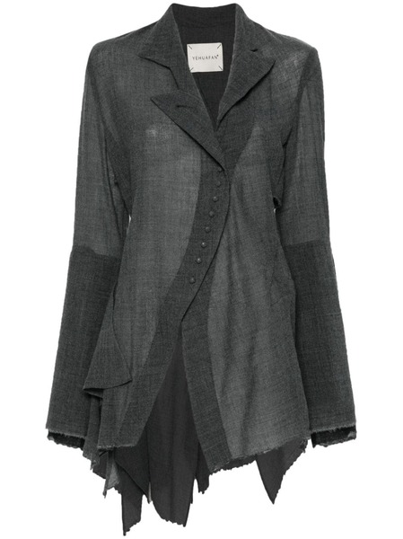  Yehuafan Asymmetric Shirt - Grey 