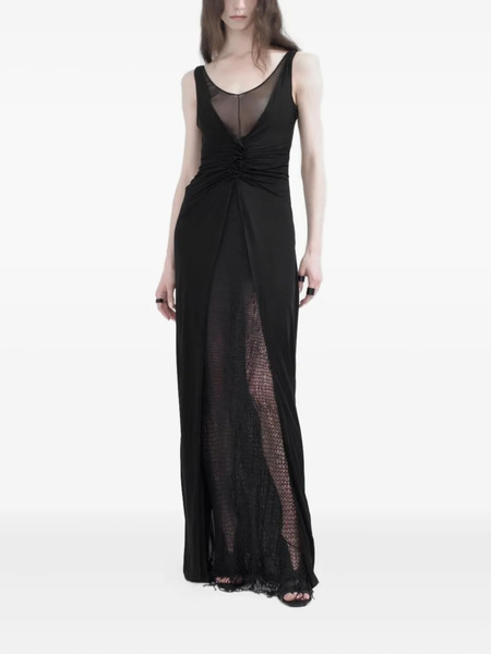  Yehuafan Gathered Dress - Black 