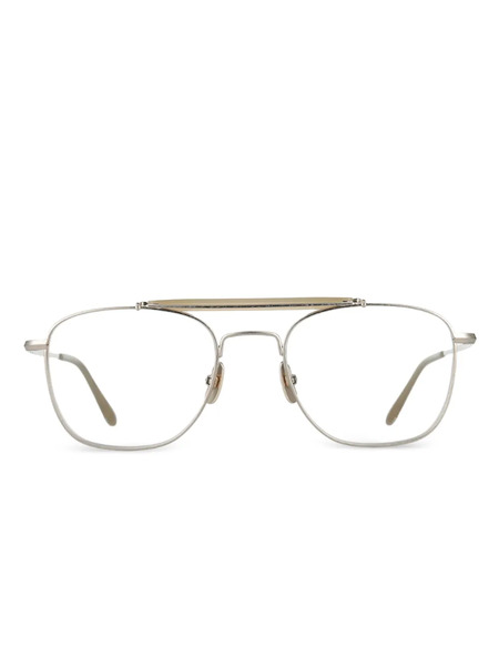  Yellows Plus Tyrone Browline Glasses - Silver 