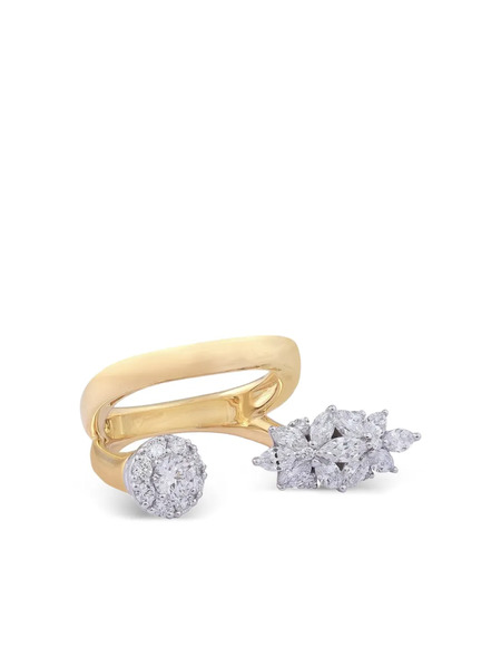  Yeprem 18k White And Yellow Gold Strada Diamond Ring 
