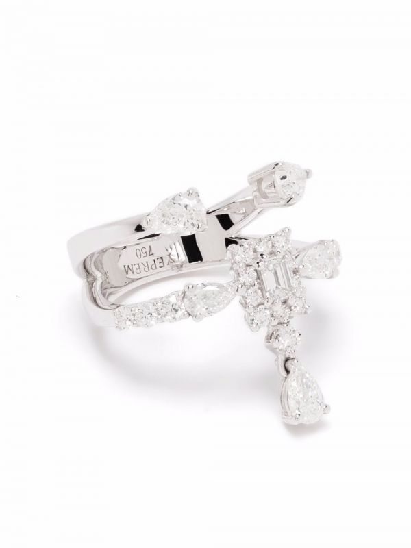  Yeprem 18kt White Gold Diamond Ring - Silver 