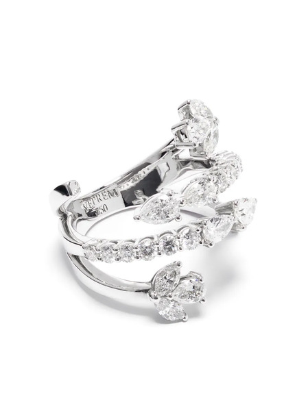 Yeprem 18kt White Gold Y-not Diamond Ring - Silver 