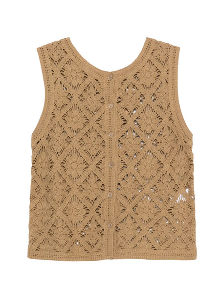  Yerse Floral Crochet Cardigan - Green 