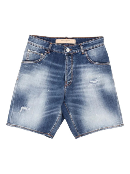  Yes London Distressed Denim Shorts - Blue 