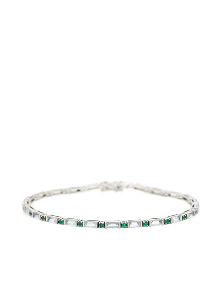  Yi Collection Platinum Aquamarine Bracelet - Silver 