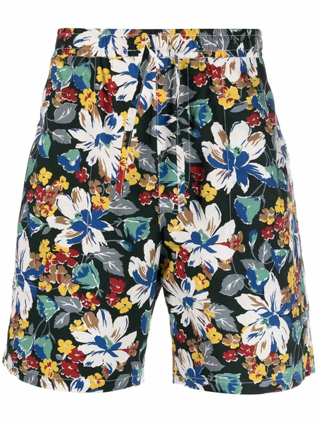  Ymc Floral Drawstring Shorts - Green 
