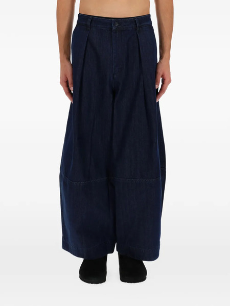  Ymc Pleated Wide-leg Jeans - Blue 
