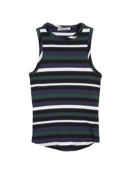  Ymc Rainshine Striped Ribbed Vest - Black 