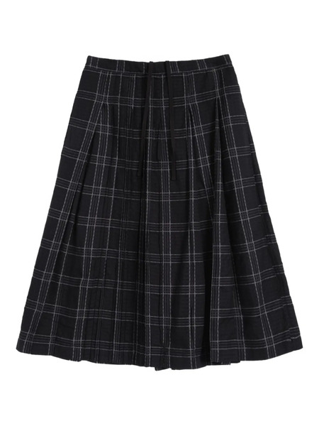 Ymc Rosetta Plaid Skirt - Black 
