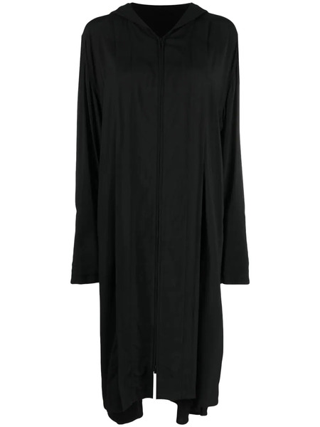  Yohji Yamamoto Asymmetric Hooded Coat - Black 