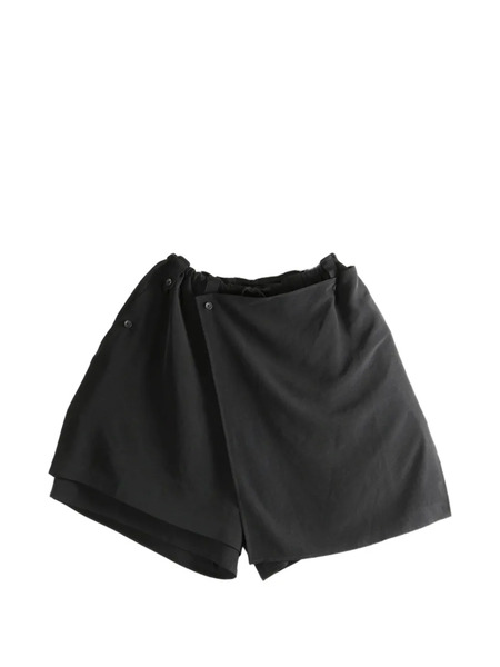  Yohji Yamamoto Button Draped Shorts - Black 