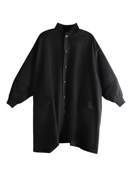 Yohji Yamamoto Button Wool Coat - Black 