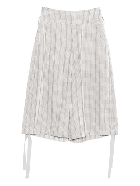  Yohji Yamamoto Checked Trousers - White 