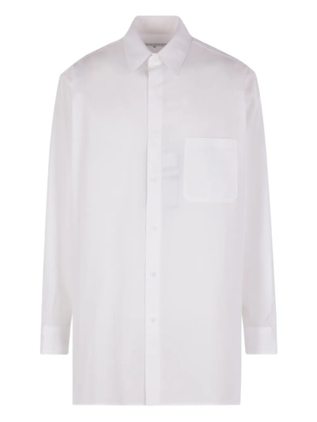  Yohji Yamamoto Chest-pocket Cotton Shirt - White 