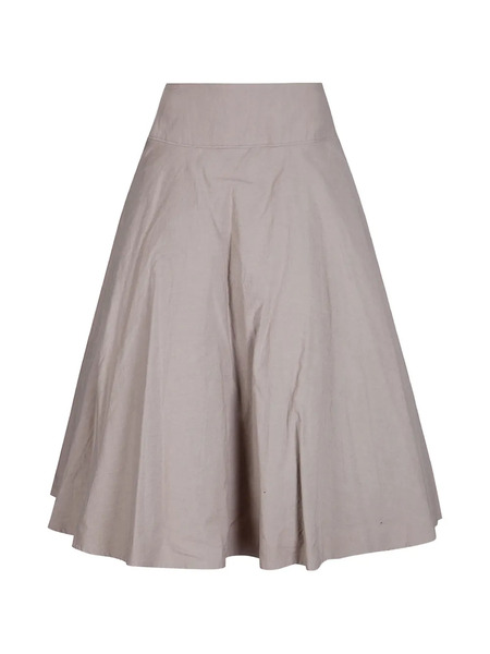  Yohji Yamamoto C/li Poplin Midi Skirt - Neutrals 