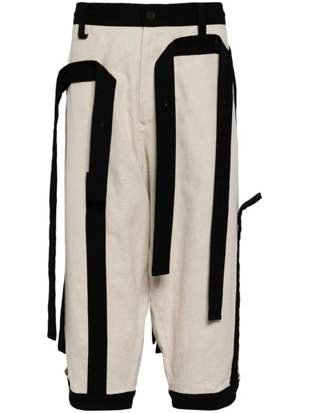  Yohji Yamamoto Detachable-strap Bermuda Shorts - Neutrals 