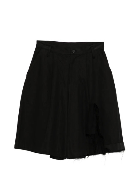  Yohji Yamamoto Distressed Shorts - Black 