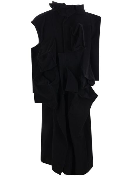 Yohji Yamamoto Draped Coat - Black 
