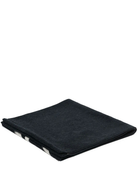  Yohji Yamamoto Intarsia-logo Towel - Black 