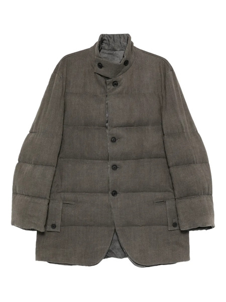  Yohji Yamamoto Padded Buttonfastening Jacket - Grey 