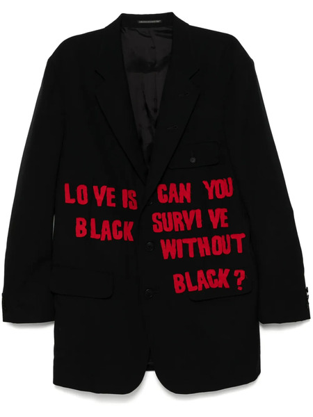  Yohji Yamamoto Patchwork Blazer - Black 