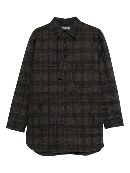  Yohji Yamamoto Plaid-pattern Shirt - Brown 