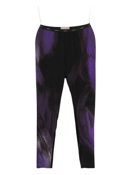  Yohji Yamamoto Printed Leggings - Purple 