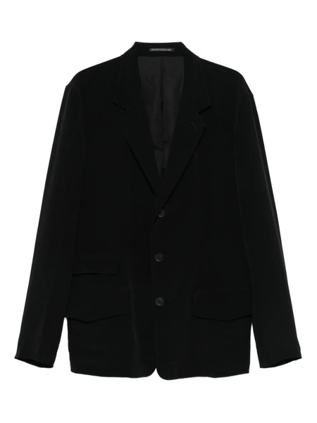  Yohji Yamamoto Three-button Patch-pocket Blazer - Black 