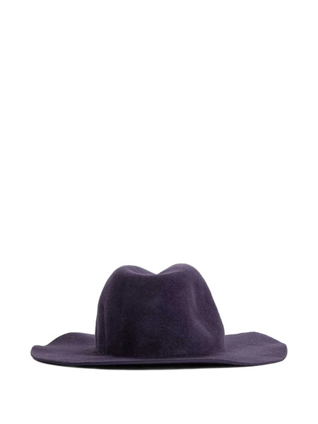  Yohji Yamamoto Wool-felt Crown Hat - Purple 