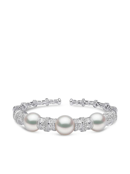  Yoko London Starlight Pearl And Diamond Bangle - Silver 