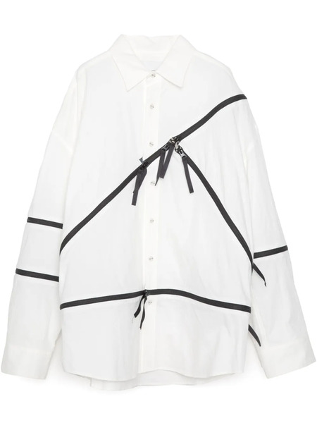  Yoshiokubo Zip Line Shirt - White 