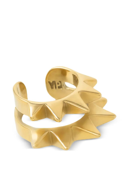  Yparis Pike Double G Spiked Metals Ear Cuff - Gold 
