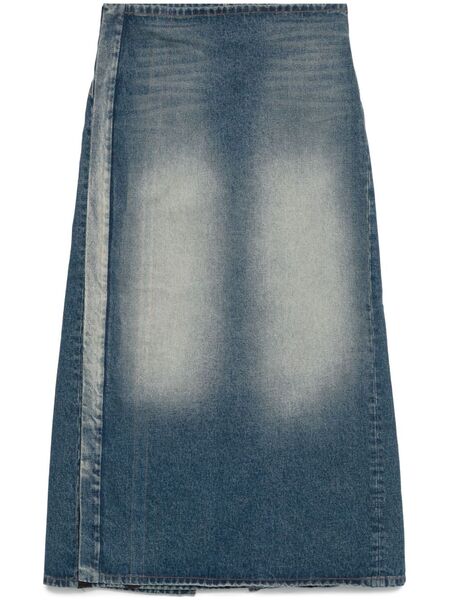  Y/project Denim Midi Skirt - Blue 
